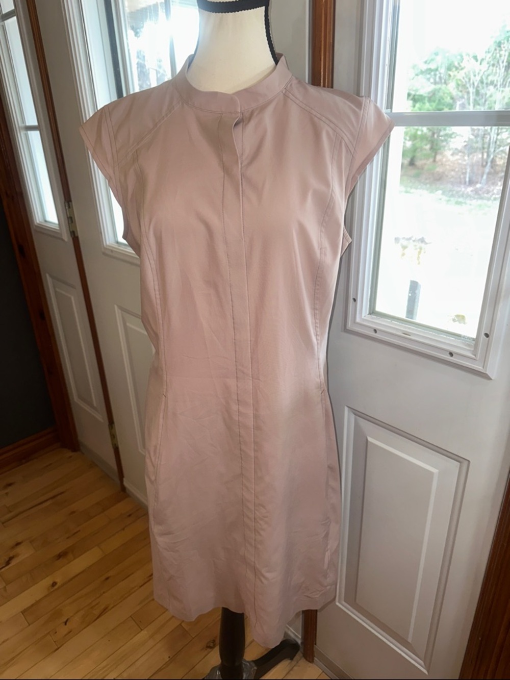 Arc'teryx Taupe Cap-Sleeve Shift Dress